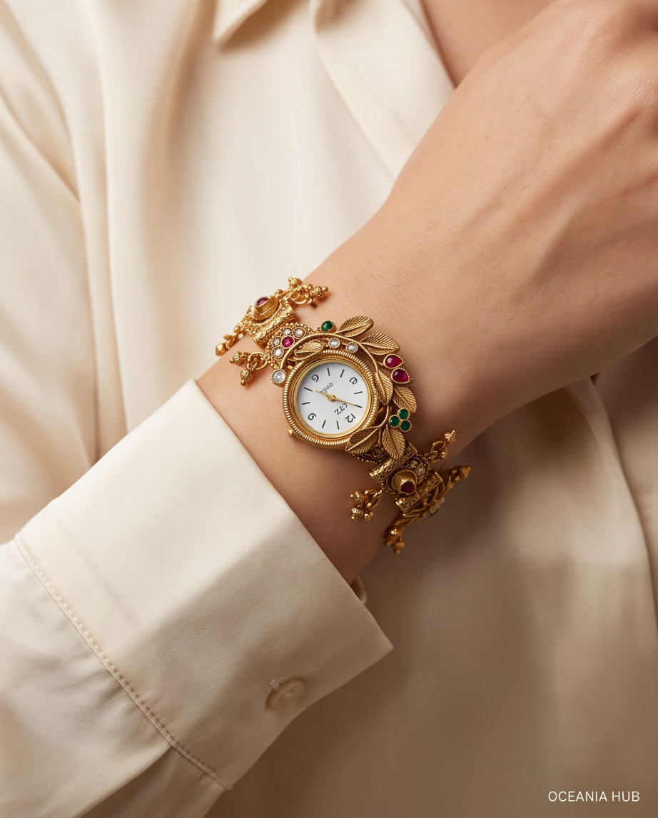 Oceania hub-Kashmiri Heritage Antique Bracelet Watch