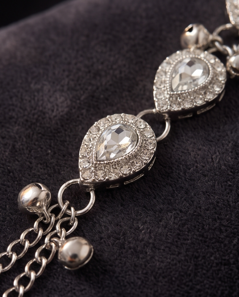 OCEANIA HUB-Kashmiri Crystal Heart Bracelet Watch