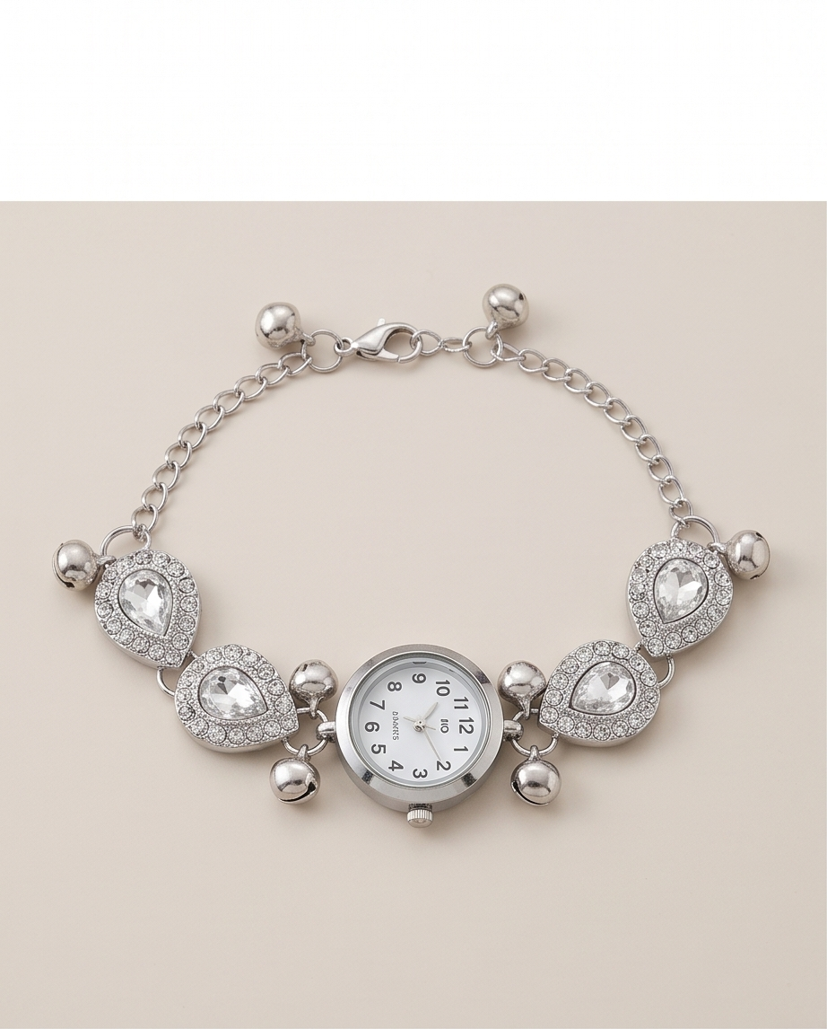 OCEANIA HUB-Kashmiri Crystal Heart Bracelet Watch