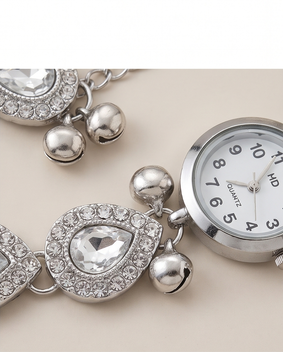 OCEANIA HUB-Kashmiri Crystal Heart Bracelet Watch