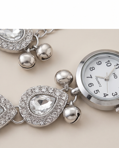 OCEANIA HUB-Kashmiri Crystal Heart Bracelet Watch