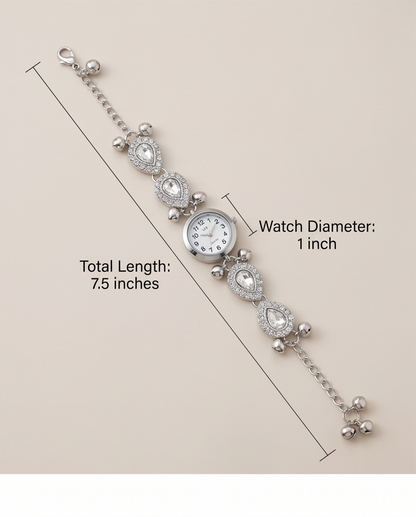OCEANIA HUB-Kashmiri Crystal Heart Bracelet Watch