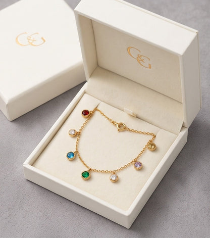 Aurora Multicolor Crystal Station Necklace