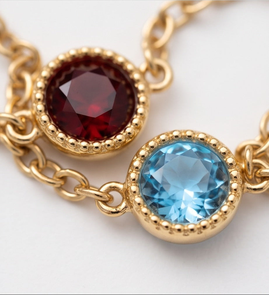 Aurora Multicolor Crystal Station Necklace