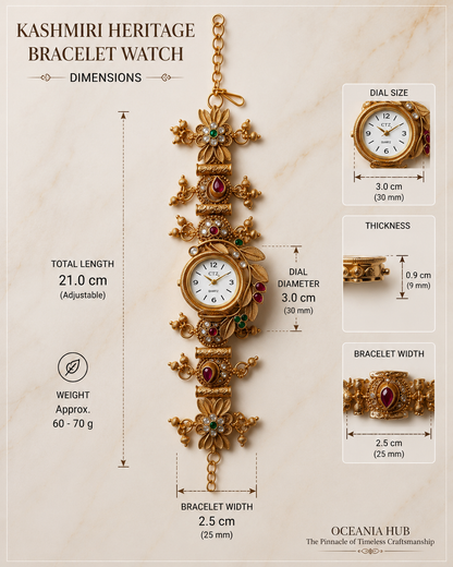 Oceania hub-Kashmiri Heritage Antique Bracelet Watch