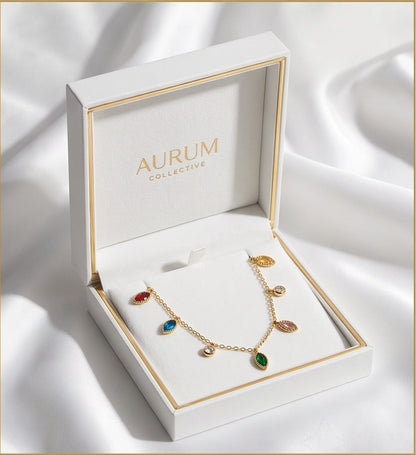 Celestial Marquise CZ Charm Necklace
