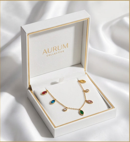 Celestial Marquise CZ Charm Necklace