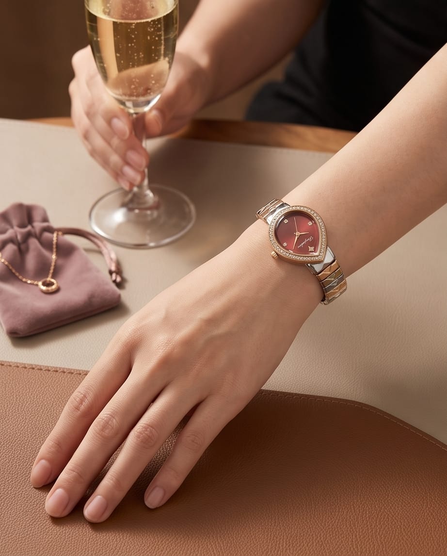 Oceania Hub Women Luxury Teardrop Bracelet Watch